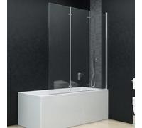 Cabine de douche pliable 3 panneaux ESG 130x138 cm
