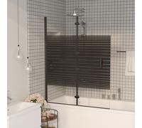 Cabine de Douche Pliable Paroi de Baignoire Paroi de Douche Cabine de Baignoire Salle de Bain Maison Intérieur ESG 120x140 cm Noir