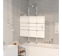 Cabine de Douche Pliable ESG 120x140 cm Blanc Paroi de Baignoire Maison vidaXL