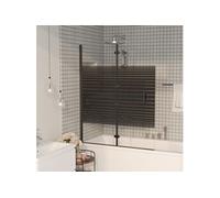 Cabine de Douche Pliable Paroi de Baignoire Paroi de Douche Cabine de Baignoire Salle de Bain Maison Intérieur ESG 120x140 cm Noir