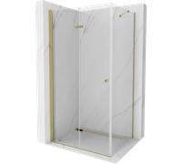 Cabine de douche pliante Mexen Lima 80 x 90 cm verre trempé transparent/or