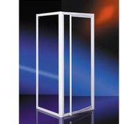 Cabine de douche Plieger Class carrée avec porte pivotante en verre de 3 mm 90x90 cm en aluminium 4283062/4283066