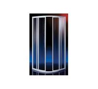 Cabine de douche Plieger Economy quart de rond 90x90x185cm blanc 4283004
