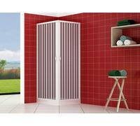 Rollplast BLUN2CONCC28080080 Pare-baignoire en PVC à deux volets, 80 x 80 x H 185 cm, ouverture angulaire., blanc