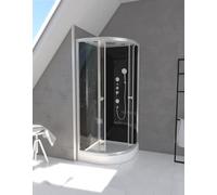 Cabine de douche RAVEN ROUND 1/4 de cercle 90x90x215cm