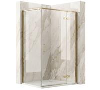 Cabine De Douche Rea Bruno 80X100 Or Brossé 78,5X98,5X195Cm