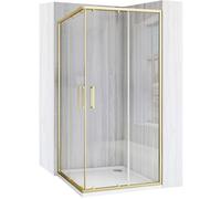 Cabine De Douche Rea City Paroi Et Porte De Douche Or Brossé 90X90X190Cm