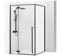 Cabine De Douche Rea Fargo Paroi Et Porte De Douche Noir 90X120X195Cm
