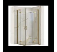 Cabine De Douche Rea Hugo Paroi Et Porte De Douche Or Brossé 80X80X200,5Cm