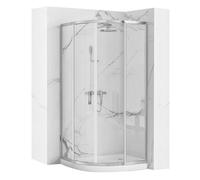 Cabine De Douche Rea Look 80X80 Paroi Et Porte De Douche Chrome 79,5X79,5X190Cm