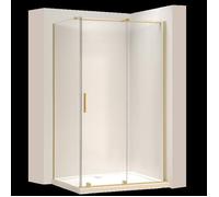 Cabine De Douche Rea Montana Paroi Et Porte De Douche Or Brossé 130X80X200,5Cm