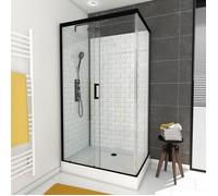 Cabine de douche rectangle 80x110x230cm à motif carreaux de métro - UNDERGROUND RECTANGLE 110