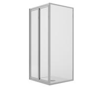 CABINE DE DOUCHE SALOON ANGULAIRE 2 PORTES PIVOTANTES VERRE H198 CABINE
