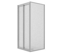 CABINE DE DOUCHE SALOON ANGULAIRE 2 PORTES PIVOTANTES VERRE H198 CABINE