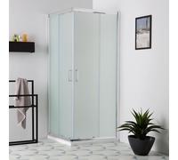 CABINE DE DOUCHE VERRE DÉPOLI 6 MM CARRÉ 70X70 COULISSANTE GIADA