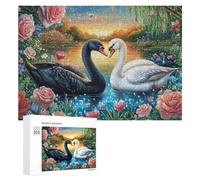 Cabine de la forêt au-Dessus de l'aigle Chauve avec des Loups Puzzle 300 Pièces pour Adultes Session Puzzle Exercice du Cerveau Cadeau pour Passionnés 300 PCS