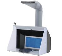 Cabine de Peinture Aérographe,Cabine de Pulvérisation Portable 9.2m³/Min, Boîte de Pulvérisation Pliable avec Lumières LED, Double Ventilateur Plateau Tournant 20 cm pour Modélisme Bricolage