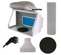 Cabine de peinture aérographe portable avec plate-forme rotative