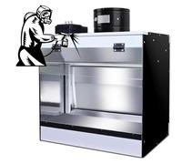 Cabine de peinture avec cascade, kit de cabine de peinture aérographe avec rideau d'eau, éclairage LED, table d'artisanat, cabine d'aérographe pour modèles de gâteaux, nail art, poterie et artisanat