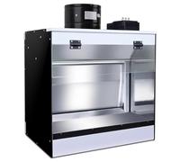 Cabine de peinture avec rideau d'eau, réservoir amovible, éclairage LED lumière du jour et extracteur de fumées de peinture à flux d'air. Idéale pour garage, atelier ou studio à domicile. L58cm22.8in