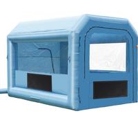 Cabine de peinture gonflable - 4 x 3 x 2,75 m - étanche à l'air avec soufflerie 750 W & système de filtration de l'air - Cabine de peinture portable pour motos, vélos et petits meubles