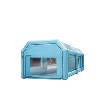 Cabine de peinture gonflable abri de voiture tente de cabine de peinture de voiture avec ventilateurs de système de filtre poste de travail de voiture abri Mobile chambre aérographe(8 x 4 x 3 m)