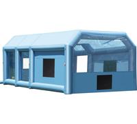 Cabine de peinture gonflable VEVOR, 7 x 4 x 2,75 m Cabine de peinture gonflable, avec ventilateurs puissants de 750 W + 480 W et système de filtration de l'air, Cabine de peinture portable pour voitur