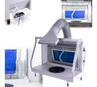 Cabine de pulvérisation aérographe avec Rideau d'eau et Plate-Forme rotative, Cabine de pulvérisation, Cabine de pulvérisation avec éclairage LED