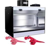 Cabine De Pulvérisation Aérographe Portable, Cabine De Pulvérisation pour Table D'artisanat avec Cascade, éclairage LED, Cabine De Pulvérisation De Peinture pour Mo, 50 * 50 * 40cm
