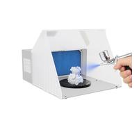 Cabine De Pulvérisation avec Extracteur Cabine De Peinture Aérographe Pliable 220V, Cabine De Spray avec Plateau Tournant 19,3Cm, pour Modélisme Gâteau Nail Art Loisirs