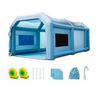 Cabine De Pulvérisation Gonflable-Duoku-Tente De Peinture Pour Voiture 7 X 4 X 2,75 M-Système De Filtration, 2 Ventilateurs, Blanc