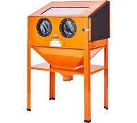 cabine de sablage de 60 gallons avec support avec pistolet de sablage et 4 buses