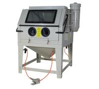 Cabine de sablage DeTec 1200l à pédale avec aspiration et clapet d’ouverture