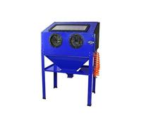 Cabine de sablage Sableuse Professionnelle MAXBLAST de 220 Litres avec Pistolet de Sablage et 4 Buses en Céramique - Sableuse à Manches pour Travaux de Restauration