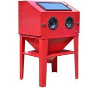 Cabine de sablage - VARAN - 420 litres - Rouge - Accessoires inclus - Compacte et efficace