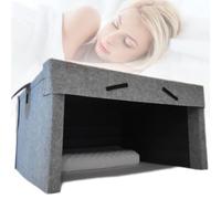 Cabine De Sommeil, Tente De Réduction du Bruit Occultante, Favorise Un Meilleur Sommeil, Rangement Pliable, Deux Haut-Parleurs Bluetooth Intégrés, pour Un Sommeil Réparateur