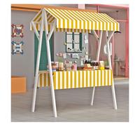 Cabine de vente pliable, chariot mobile de nourriture de rue pour collations, événements, festivals, promotions et ventes de fleurs