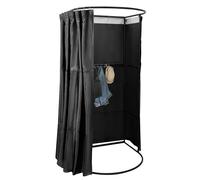 Cabine de vestiaire pour boutique, vestiaire portable - Vestiaire temporaire | Écran de confidentialité mobile, cadre en métal avec crochets, rideaux, pour l'extérieur, l'intérieur et les bureaux en