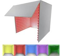 cabine d'enregistrement de bureau, Cabine d'enregistrement portable for studio à domicile, cabine for voix, salle d'isolation acoustique(Red)