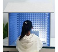 cabine d'enregistrement de bureau, Cabine d'enregistrement portable for voix, équipement de studio, protection microphone for podcasts, chant, jeux et diffusion(Blue)