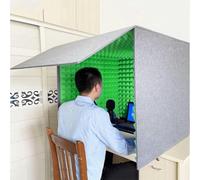 cabine d'enregistrement de bureau, Cabine vocale portable, équipement d'enregistrement, cabine de microphone en mousse, cube, for studio musique, chambre à coucher, maison(Green)