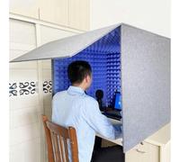 cabine d'enregistrement de bureau, Cabine vocale portable, équipement d'enregistrement, cabine de microphone en mousse, cube, for studio musique, chambre à coucher, maison(Blue)