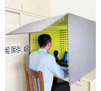 cabine d'enregistrement de bureau, Cabine vocale portable, équipement d'enregistrement, cabine de microphone en mousse, cube, for studio musique, chambre à coucher, maison(Yellow)