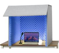 FZSERUN Cabine D'enregistrement Vocale Portable Housse Insonorisée De Bureau Boîtier De Cabine D'enregistrement Fabriqué par Nos Soins Bouclier D'absorption Vocale,08,60X60X60CM