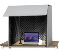 FZSERUN Cabine D'enregistrement Vocale Portable Housse Insonorisée De Bureau Boîtier De Cabine D'enregistrement Fabriqué par Nos Soins Bouclier D'absorption Vocale,02,60X60X60CM