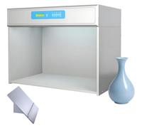 Cabine d'essai de Couleurs Fivelight à 45° pour Impression Textile | Cabine d'éclairage avec bandes LED intelligentes, options 4/5/6 lampes, idéale pour l'évaluation des couleurs en laboratoire.