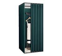 Cabine d'essayage Magasin de vêtements mobile Cabine d'essayage avec rideau d'ombrage et crochet Vestiaire temporaire portable Dressing carré Vestiaire du sol au plafond pour les boutiques Bureaux