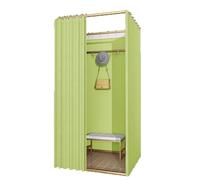cabine d'essayage mobile Cabine d'essayage portable, vestiaire temporaire, cloison de séparation au sol, convient aux magasins de vêtements et aux bureaux commerciaux cabine d'essayage(Fruit Green,L)