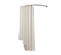 Cabine d'essayage Murale avec Barre métallique Semi-Circulaire. Gain de Place, Elle Convient aux boutiques de vêtements, aux Bureaux, etc. Vestiaire(Wit,80x200cm)