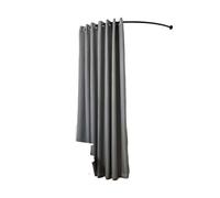 Cabine d'essayage Murale avec Barre métallique Semi-Circulaire. Gain de Place, Elle Convient aux boutiques de vêtements, aux Bureaux, etc. Vestiaire(Grey,100x200cm)